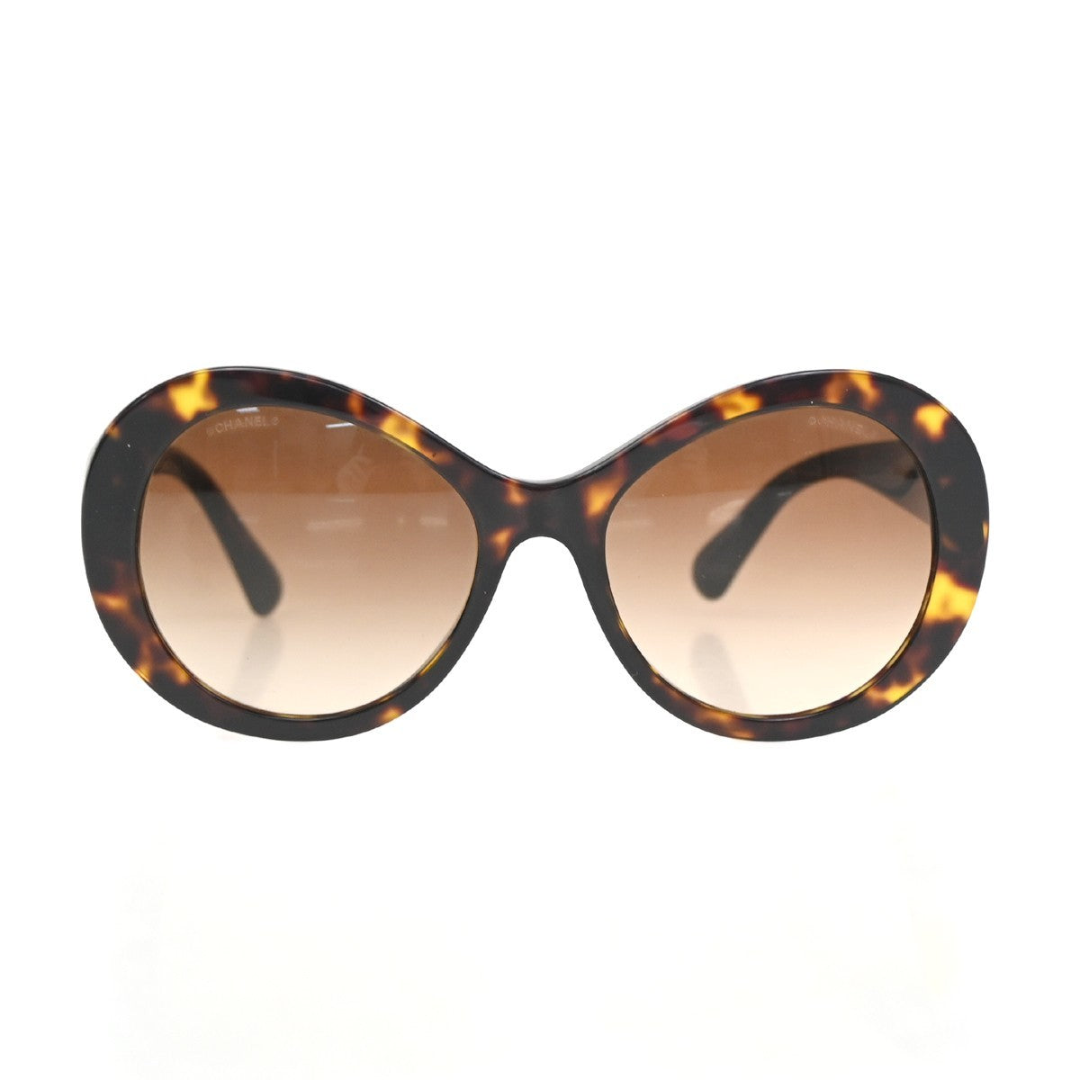 CHANEL CC Logo Sunglass Eye Wear Plastic Brown GHW 5372-A Italy 63ZA113
