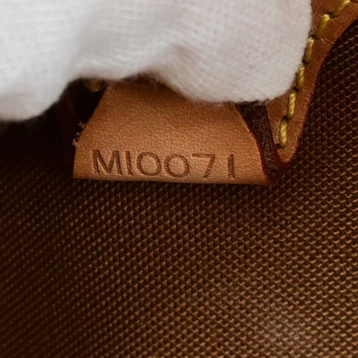 LOUIS VUITTON LV Logo Ellipse PM Hand Bag Monogram Leather Brown M51127 72ED452