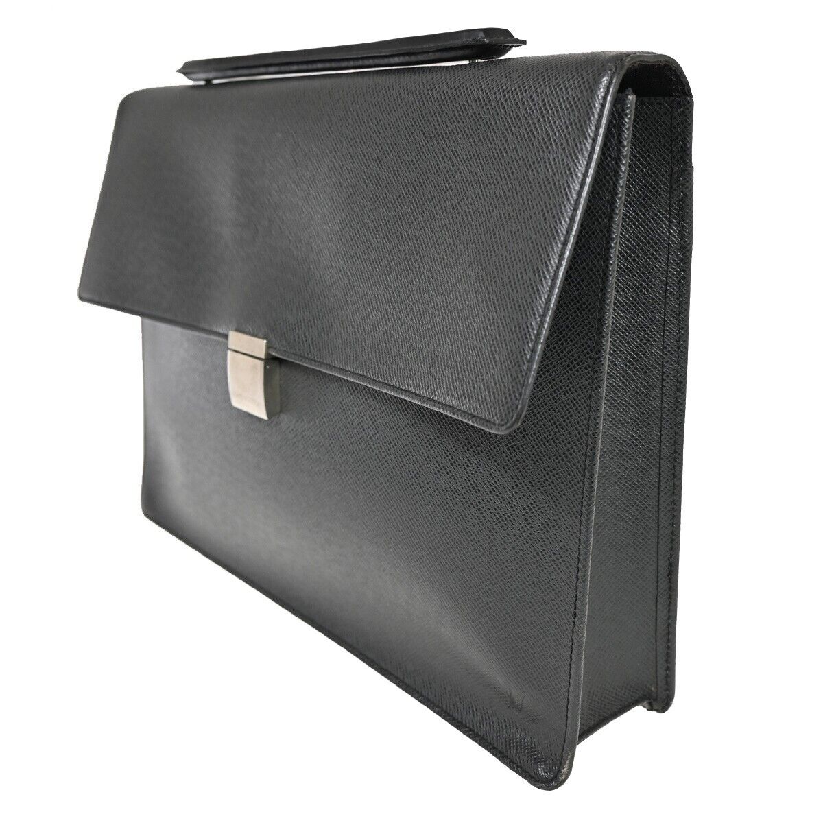 LOUIS VUITTON Porte Documents Angara Briefcase Bag Taiga Leather M30772 68YD749