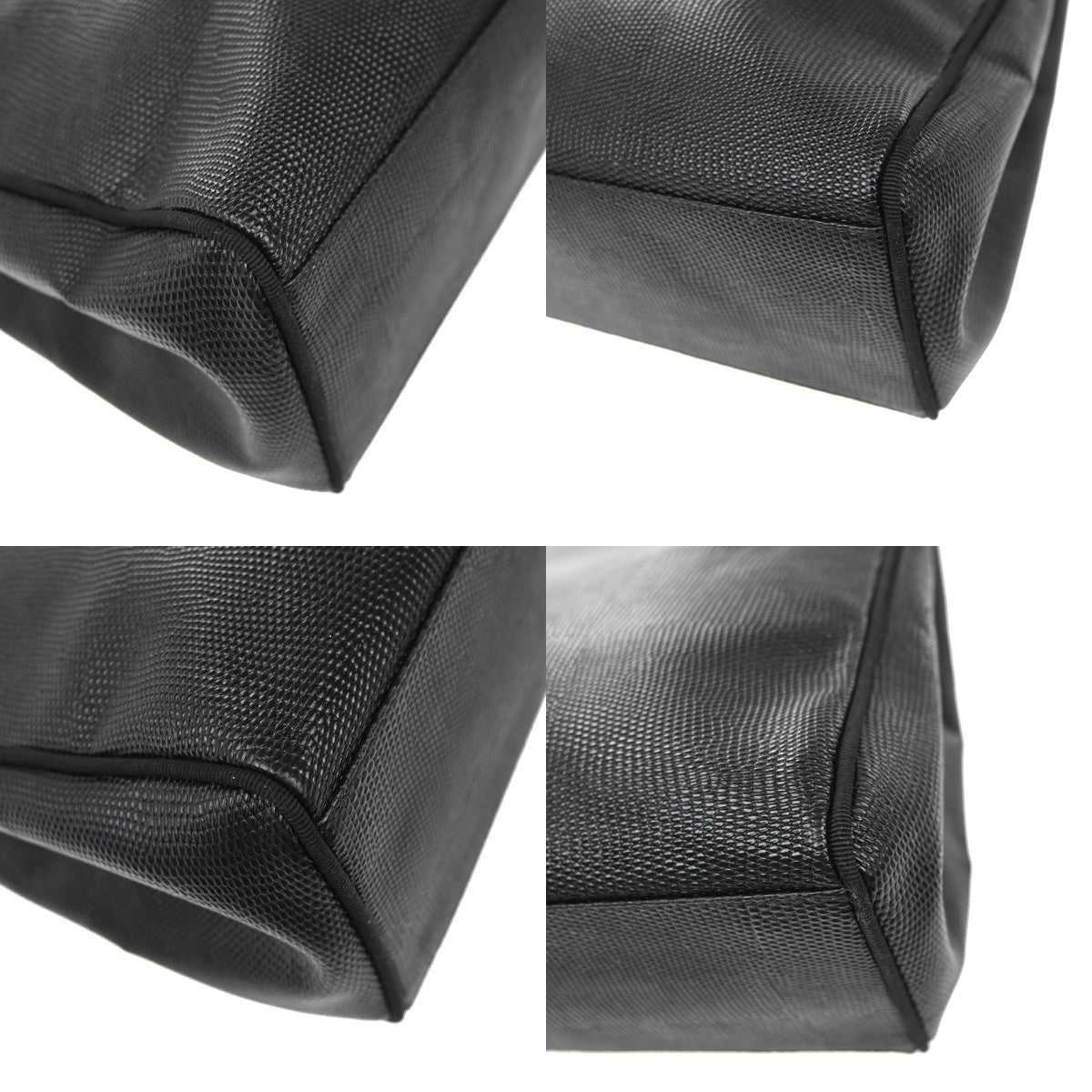 SALVATORE FERRAGAMO Vara Tote Shoulder Bag Embossing Leather Black GHW 64KB713