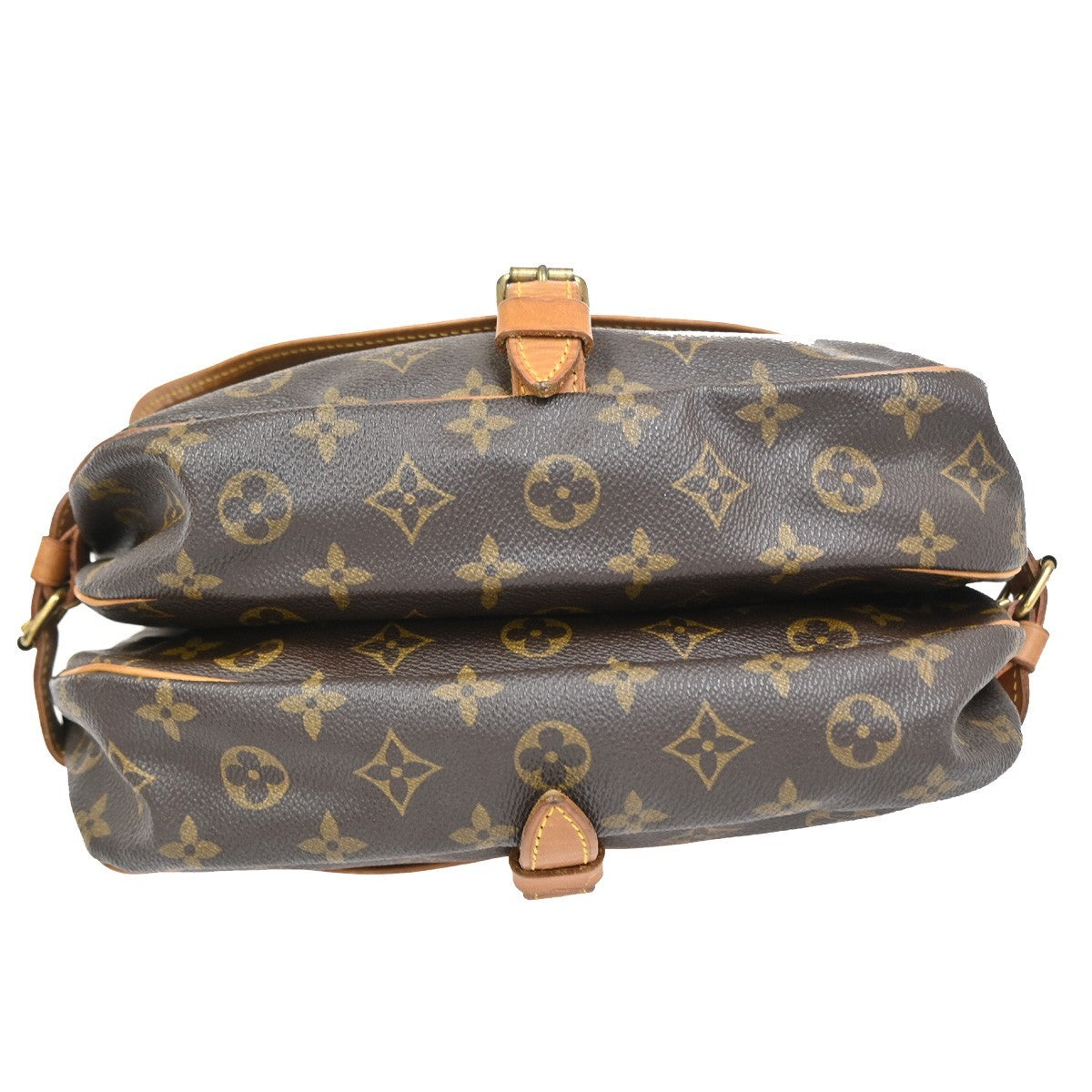 LOUIS VUITTON Logo Saumur 30 Shoulder Bag Monogram Leather BN M42256 30CA903
