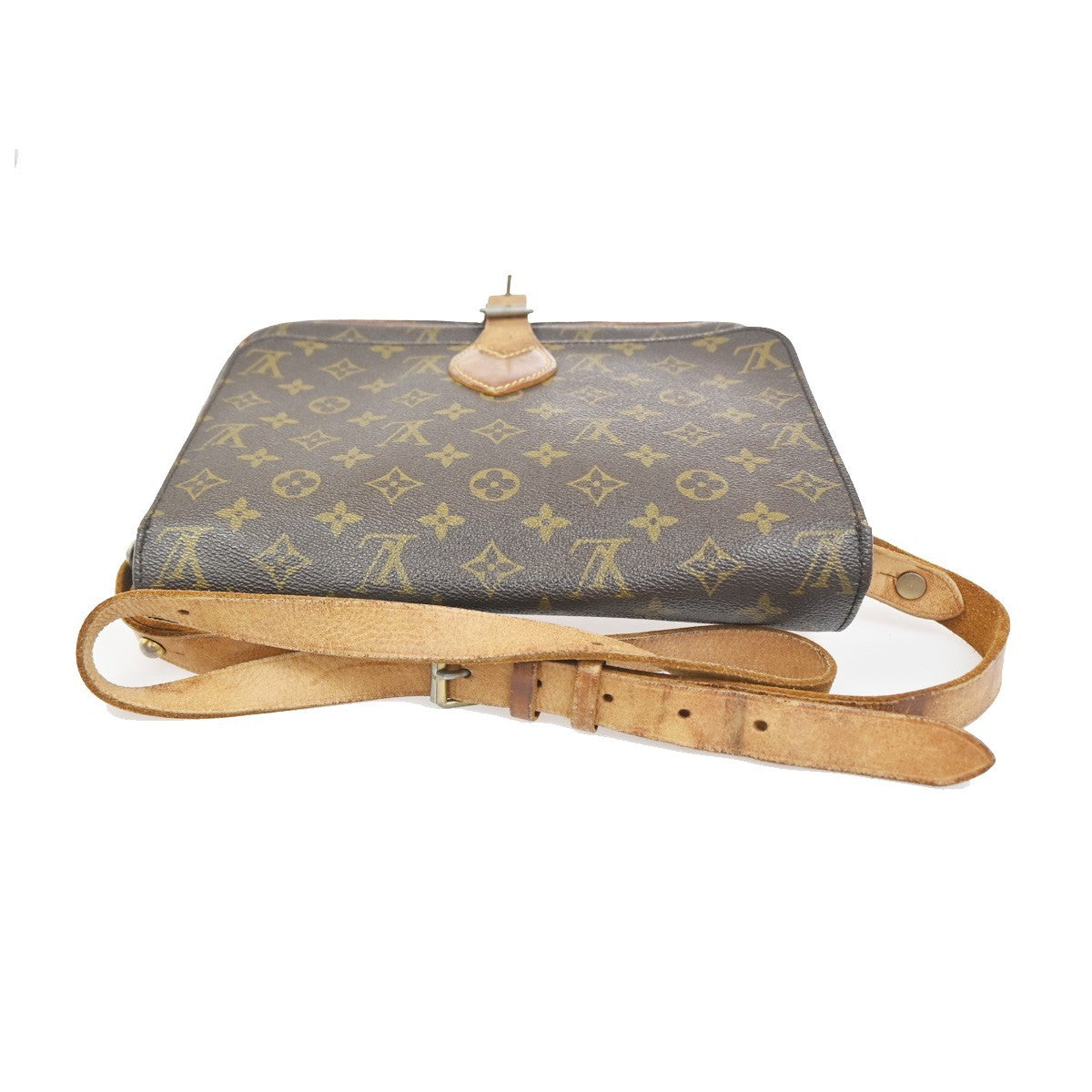 LOUIS VUITTON Cartouchiere GM Shoulder Bag Monogram Leather Brown M51252 65CA752