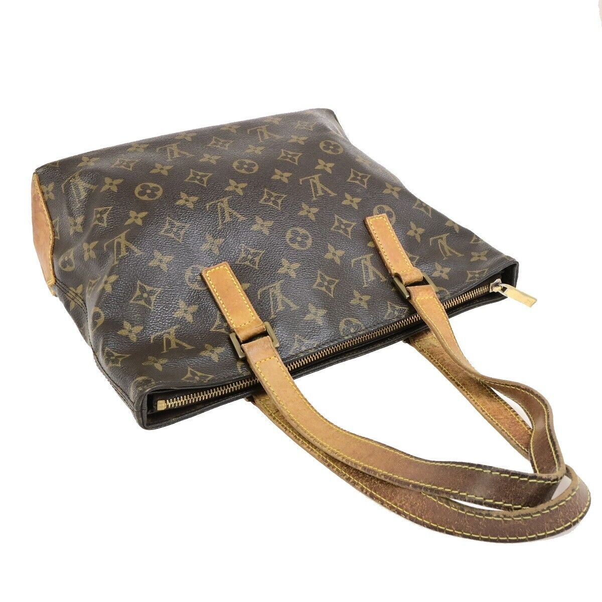 LOUIS VUITTON Cabas Piano Shoulder Bag Monogram Leather Brown M51148 62ED498
