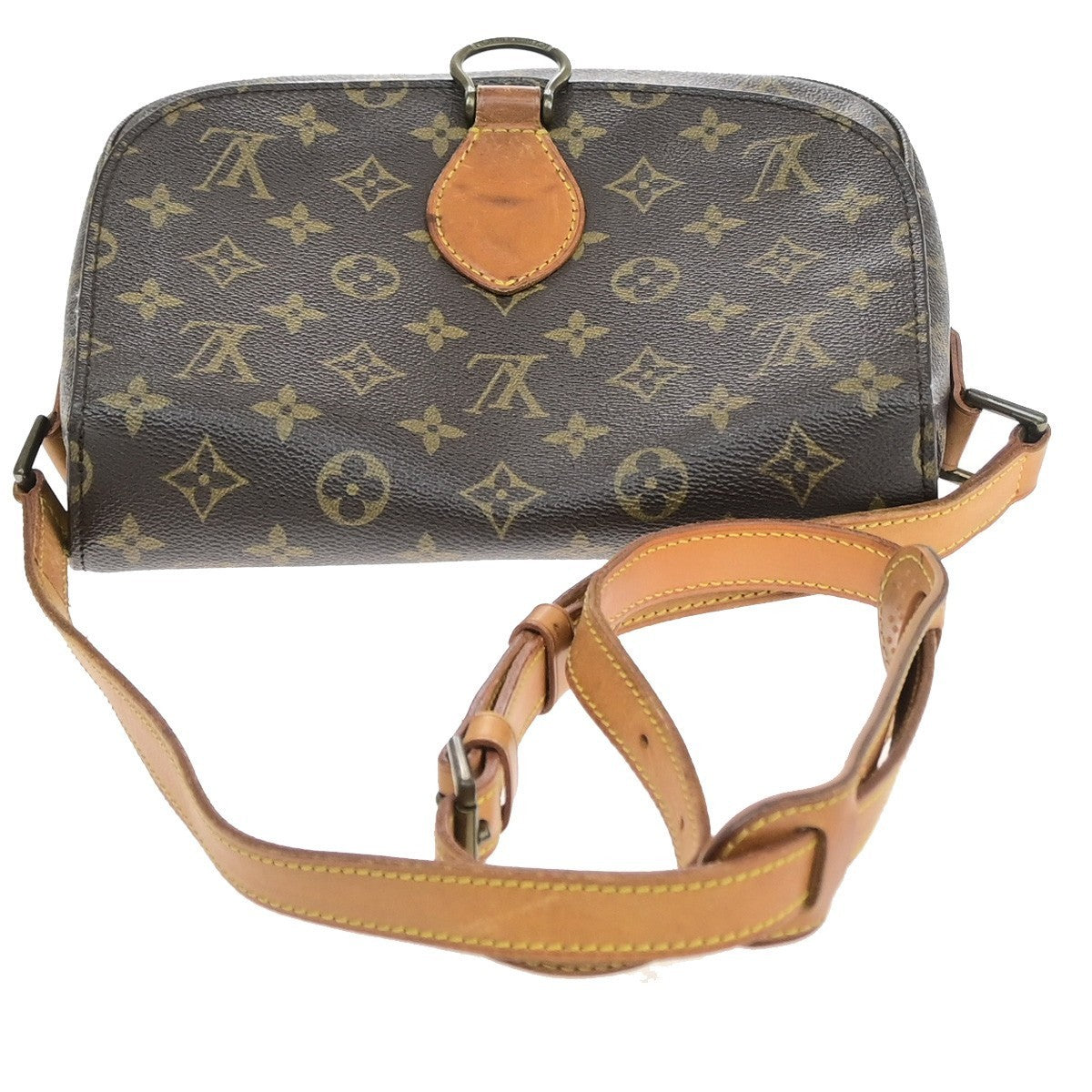 LOUIS VUITTON Saint Cloud GM Shoulder Bag Monogram Leather Brown M51242 34MA698