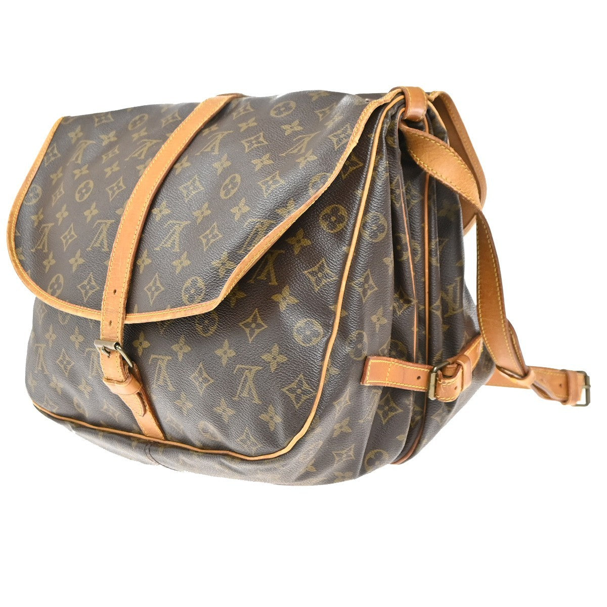 LOUIS VUITTON Saumur 35 Shoulder Bag Monogram Leather BN France M42254 87MA433