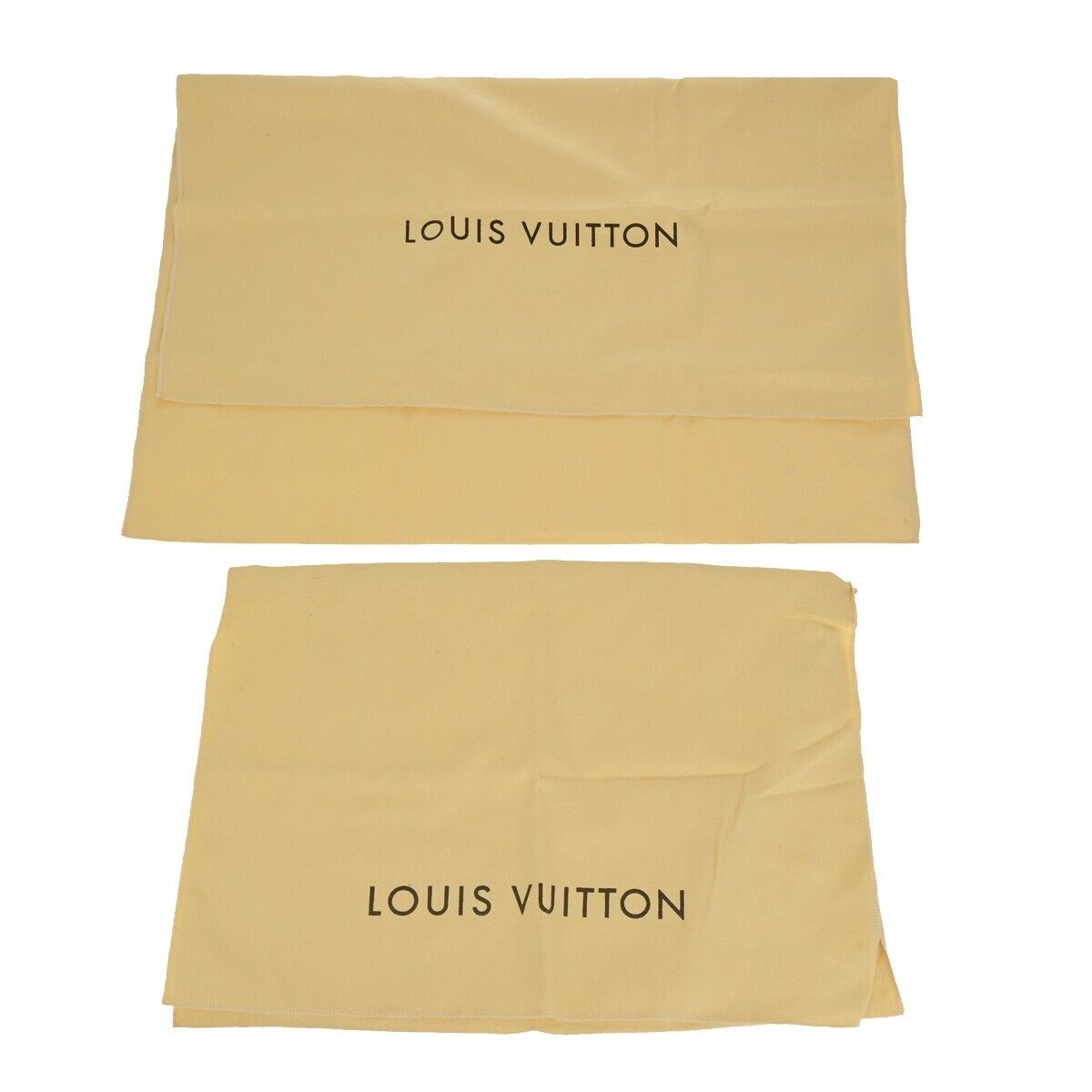 LOUIS VUITTON Logo 10 Set Dust Bag Drawstring Canvas Cotton Beige Brown 02EB417