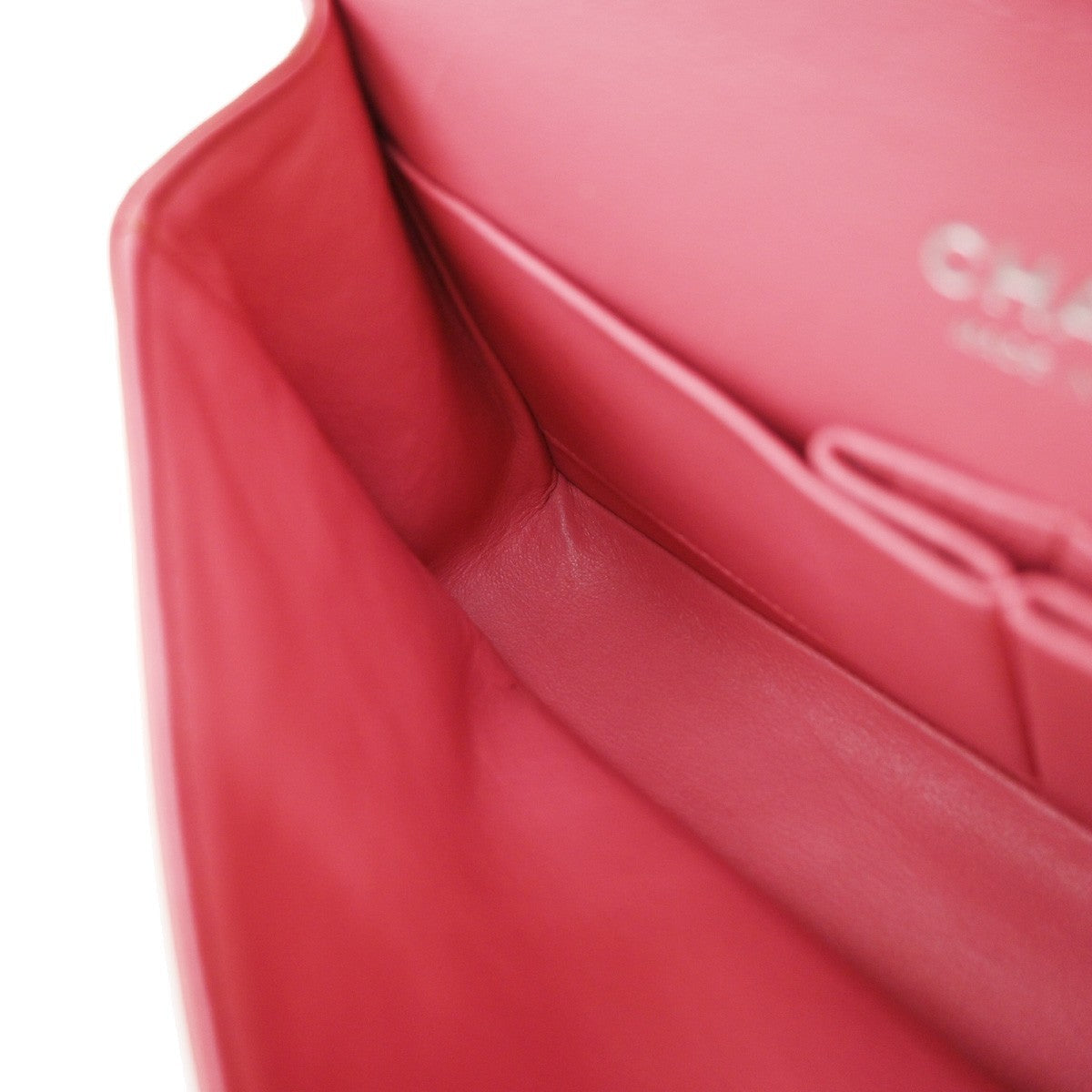 CHANEL CC Matelasse 25 Double Flap Chain Shoulder Bag Leather Pink SHW 791RF617