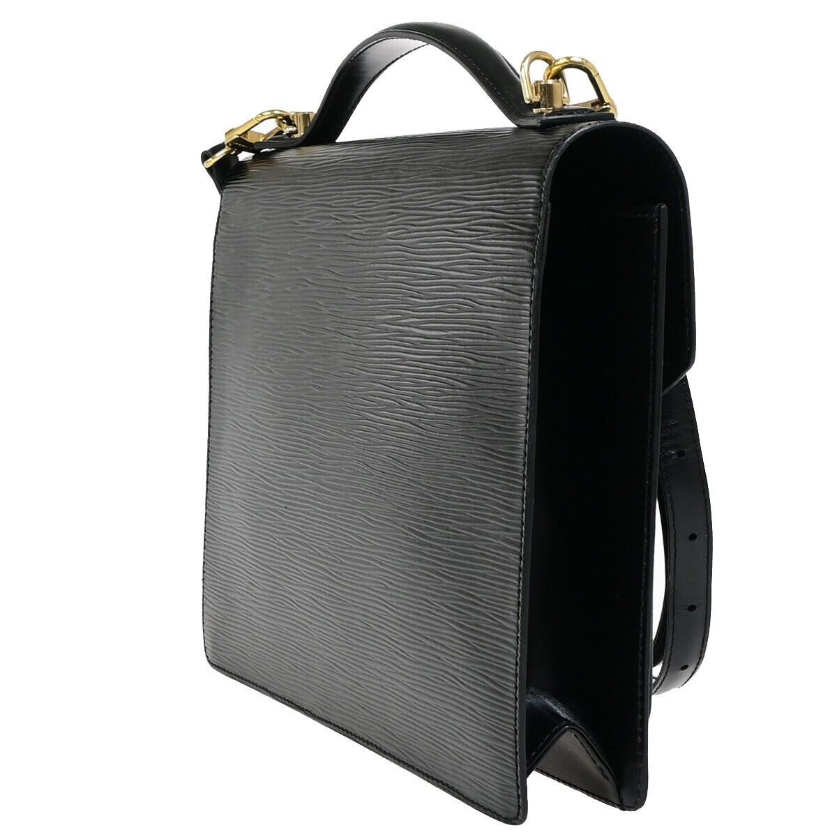 LOUIS VUITTON Monceau 2Way Shoulder Hand Bag Epi Leather Black M52122 10EB344