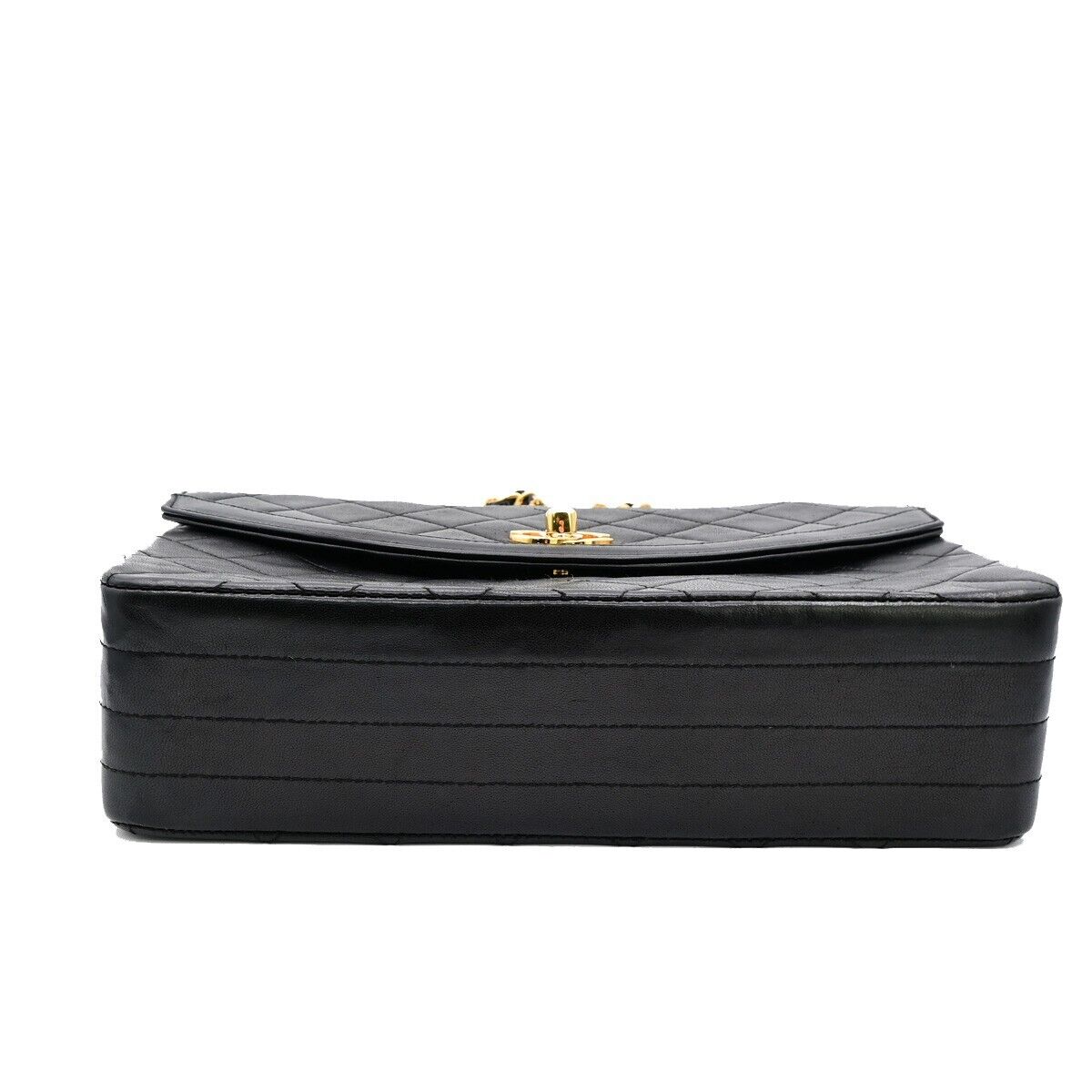 CHANEL CC Matelasse 25 Chain Shoulder Bag Leather Black GHW Vintage 377RJ824