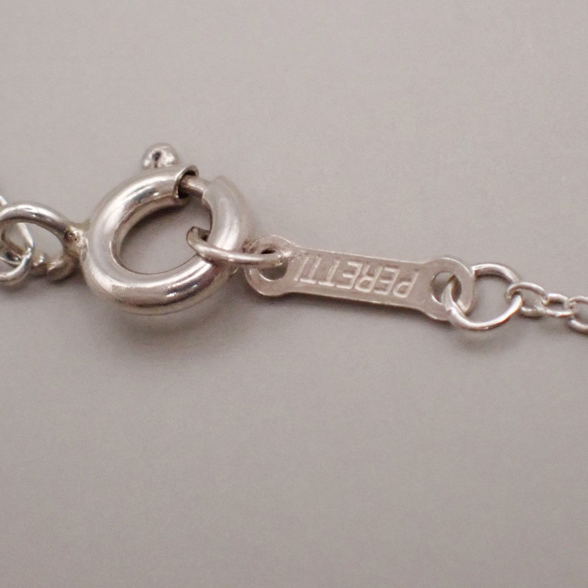 Tiffany & Co. Logo Tear Drop Chain Necklace Pendant Ag 925 Silver 09YH713