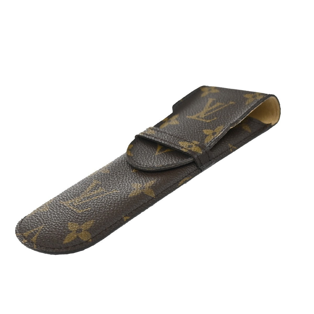 LOUIS VUITTON Etui Stylo Pen Case Monogram Leather Brown Spain M62990 67KP254