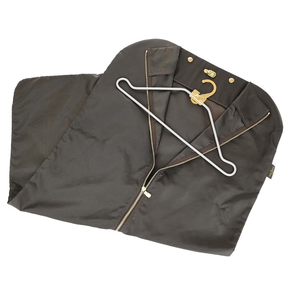 LOUIS VUITTON Garment Case Suite Clothes Cover Canvas Brown Gold-Plated 66EC550