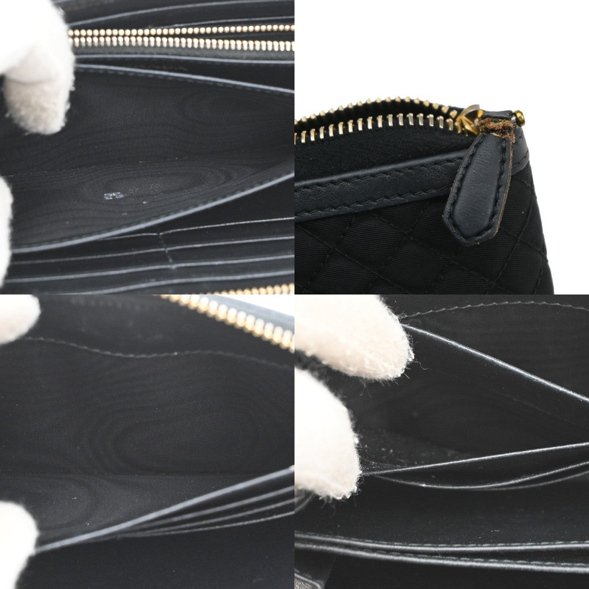 PRADA Bifold Zipper Arownd Long Wallet Tessuto Nylon Black 04CA406