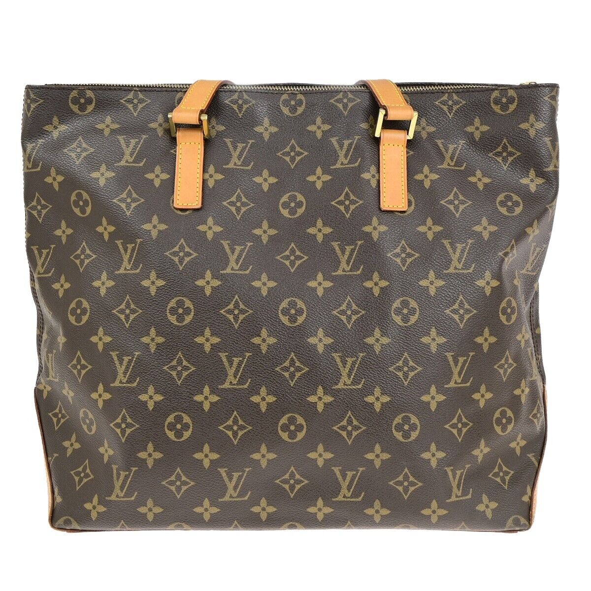 LOUIS VUITTON Cabas Mezzo Shoulder Bag Monogram Leather Brown M51151 11KA412
