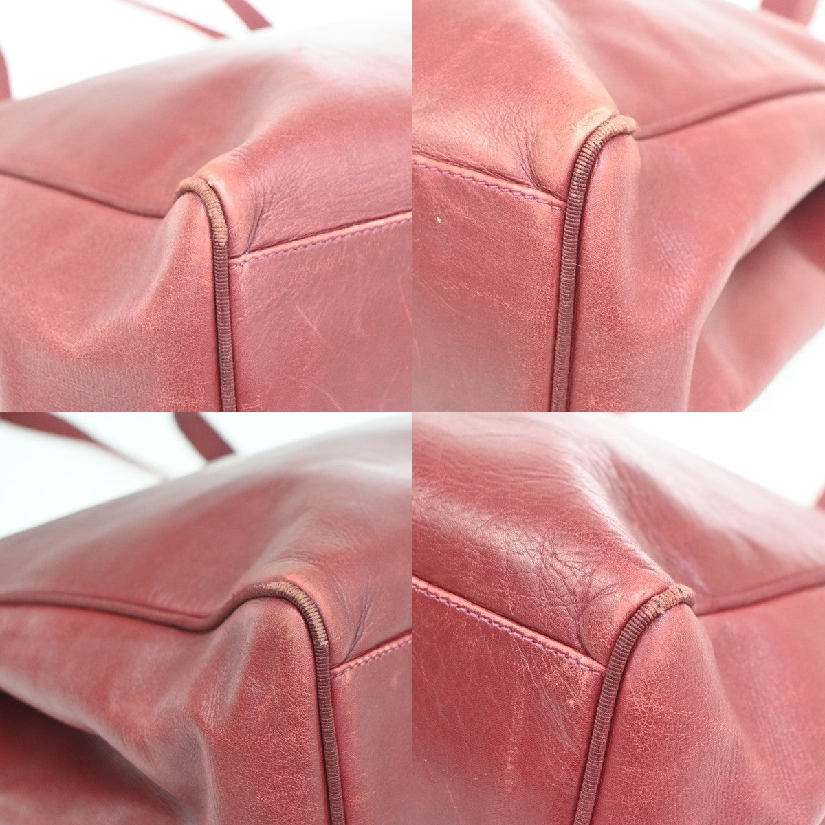 SALVATORE FERRAGAMO Logo Vara Shoulder Bag Canvas Leather Red Italy 01KC519