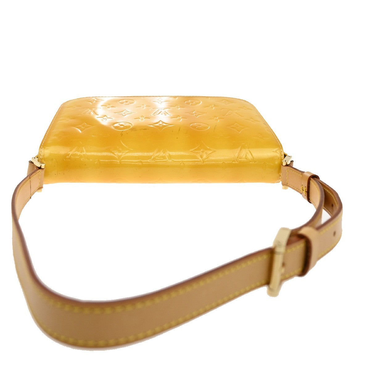 LOUIS VUITTON Thompson Street Shoulder Bag Monogram Vernis Yellow M91071 65EF809