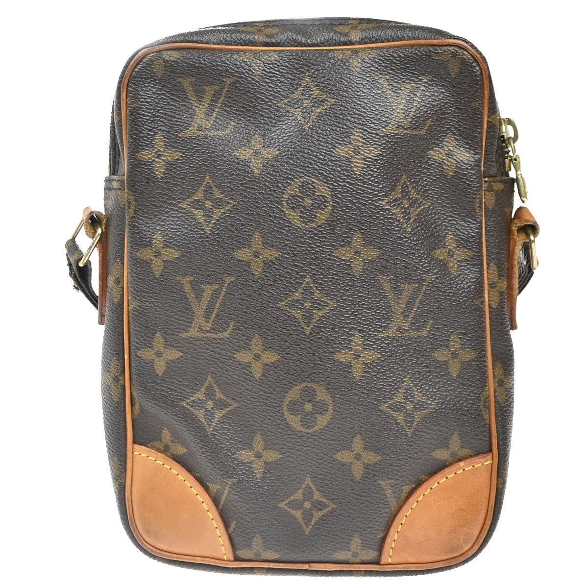 LOUIS VUITTON Danube Shoulder Bag Monogram Leather Brown France M45266 83KC783