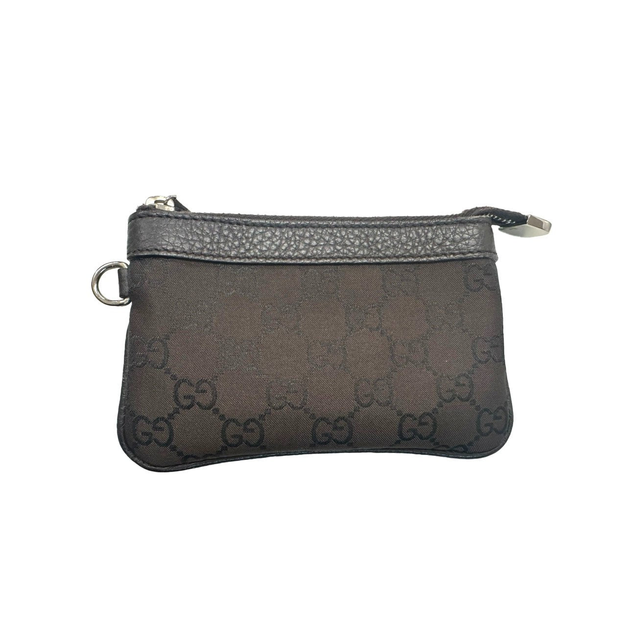 GUCCI Logo Nailhead Teto Hand Bag and Pouch Bag 2Set Canvas Leather 30KC910
