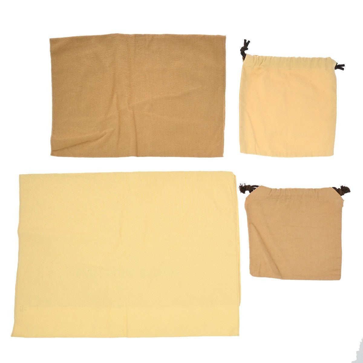 LOUIS VUITTON Logo 10 Set Dust Bag Drawstring Canvas Cotton Beige Brown 02KB123