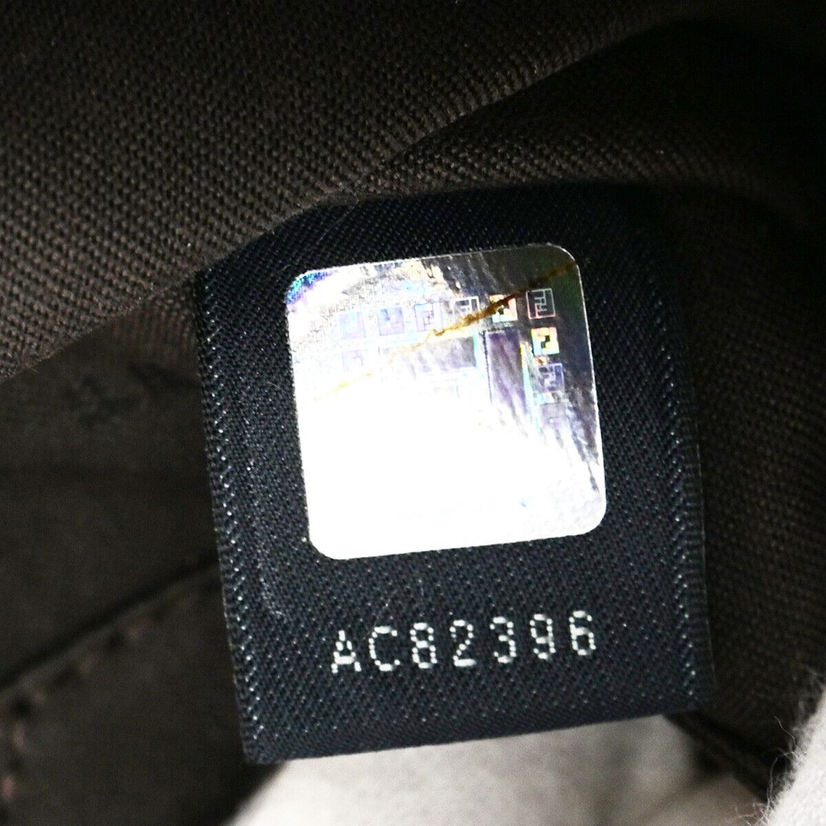 FENDI Logo Zucchino Pattern Shoulder Bag Canvas Leather Brown SHW Italy 70SJ497