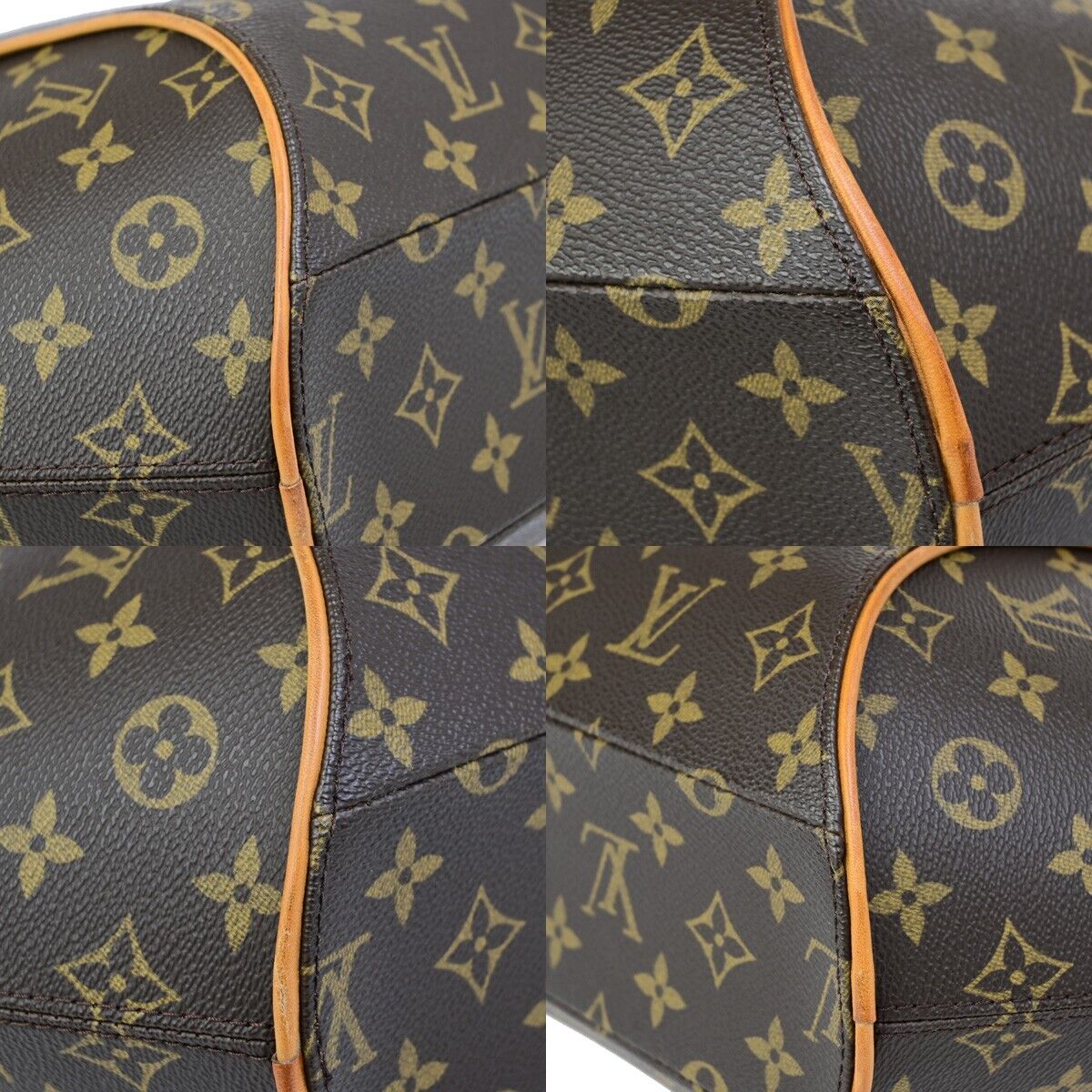 LOUIS VUITTON LV Logos Ellipse MM Hand Bag Monogram Leather Brown M51126 23ED078