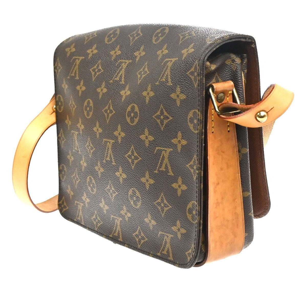 LOUIS VUITTON Cartouchiere GM Shoulder Bag Monogram Leather Brown M51252 77KC740