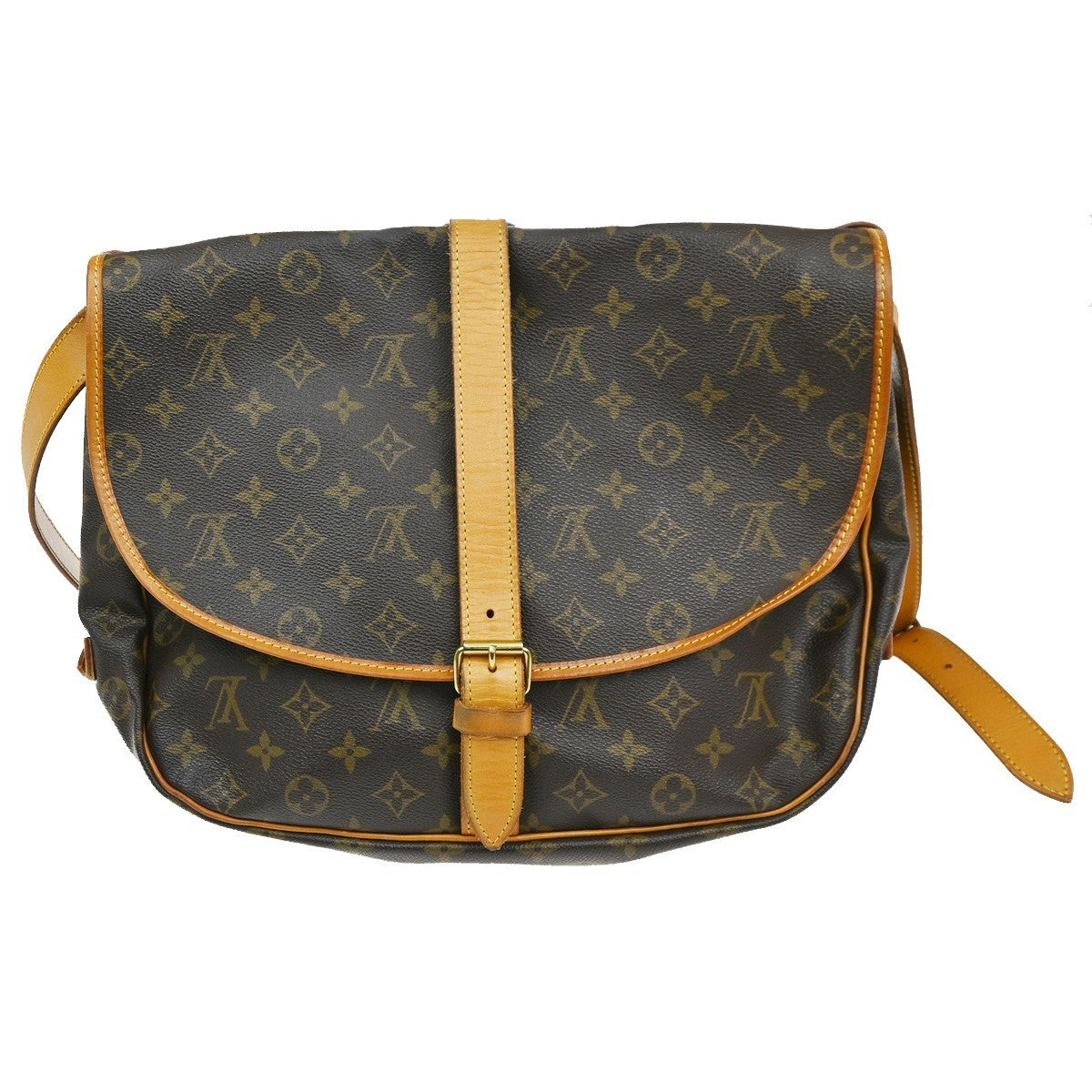 LOUIS VUITTON Saumur 35 Shoulder Bag Monogram Leather BN France M42254 12MA007