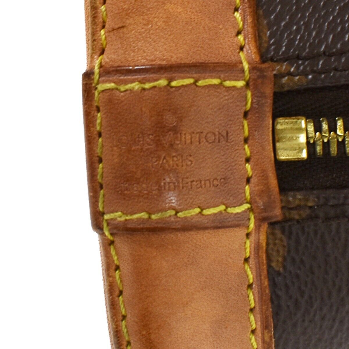 LOUIS VUITTON Alma BB 2Way Hand Bag Monogram Leather Brown Gold M53152 15YC243