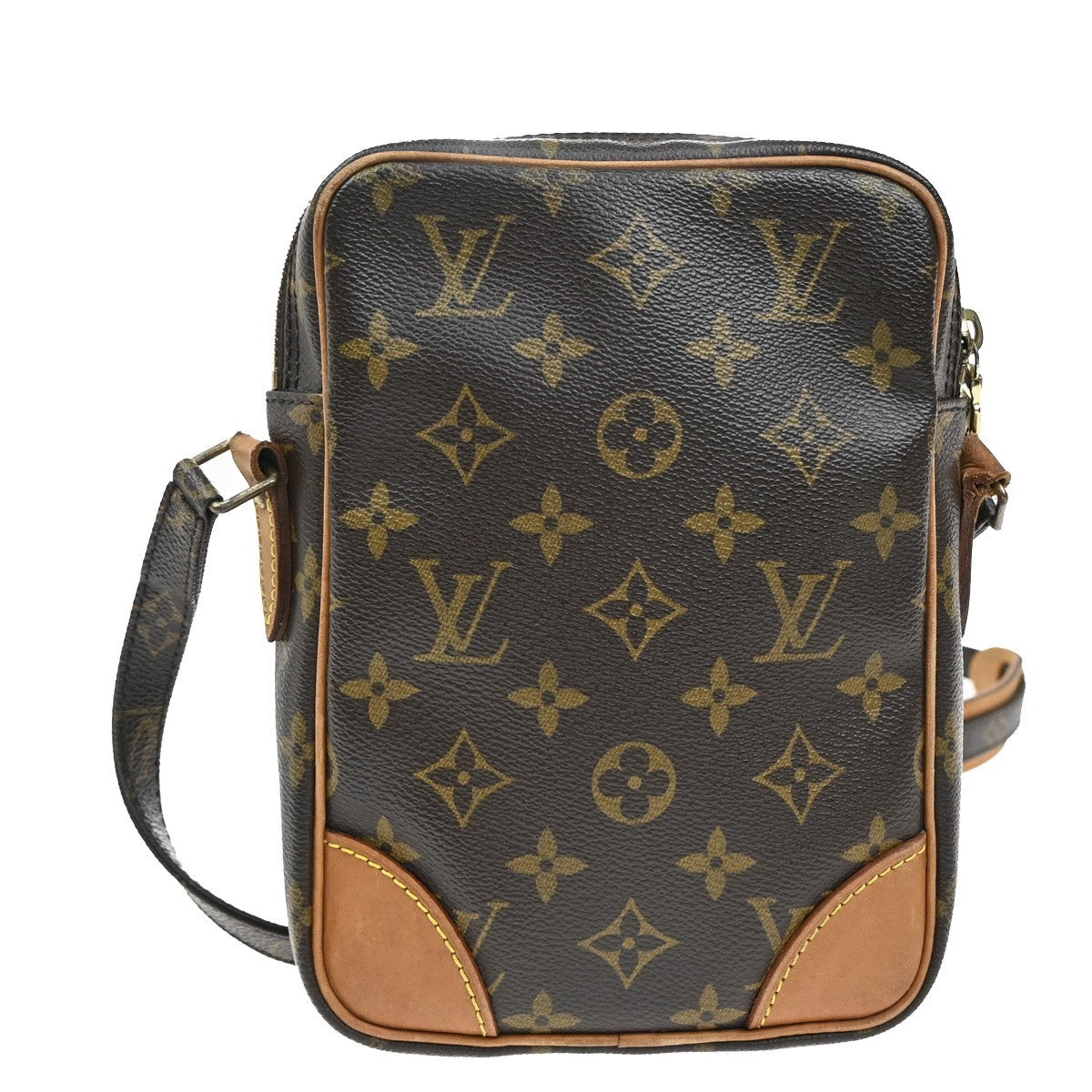 LOUIS VUITTON Danube Shoulder Bag Monogram Leather Brown France M45266 30CA204