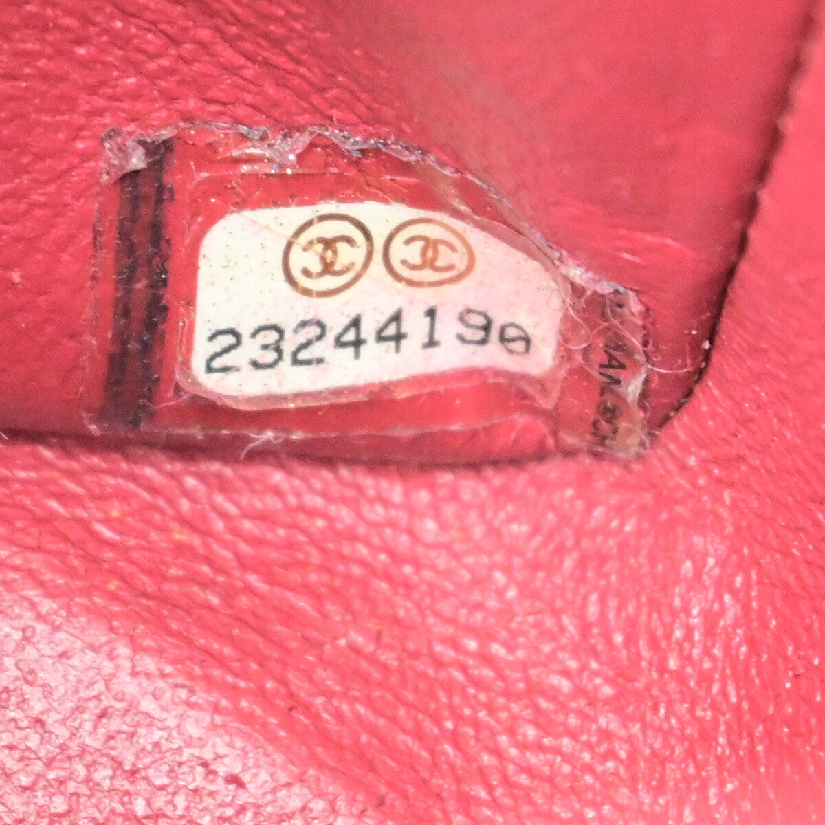 CHANEL CC Cross Stitch 2Way Chain Shoulder Hand Bag Leather Red GHW 805RJ983