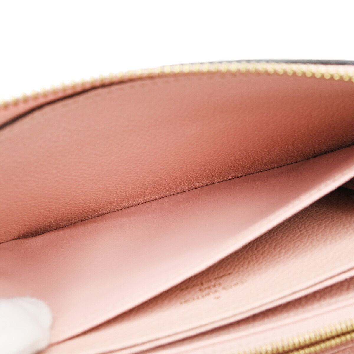 LOUIS VUITTON Zippy Wallet Long Monogram Empreinte Leather Rose M64090 89YE527