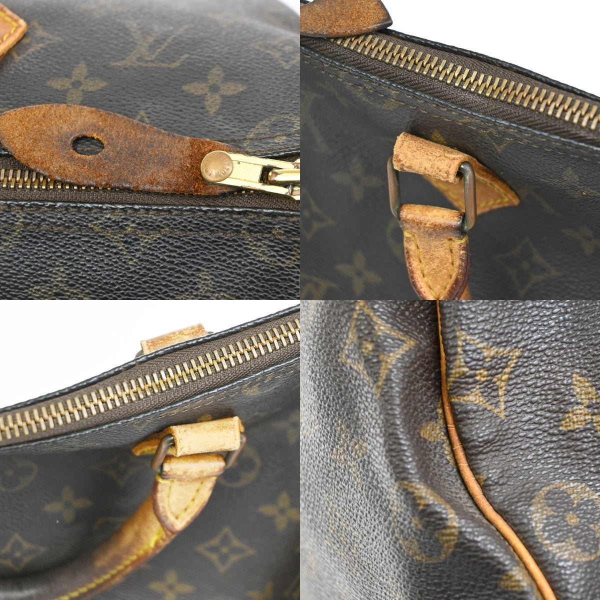 LOUIS VUITTON Speedy 35 Travel Hand Bag Monogram Leather Brown M41524 64TA279