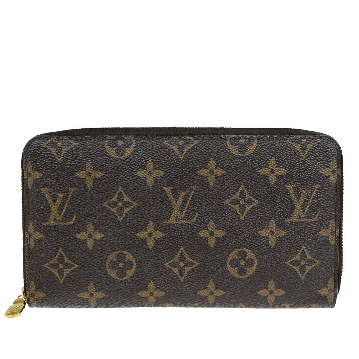 LOUIS VUITTON Zippy Organizer Long Wallet Monogram Leather Brown M62581 38YG746