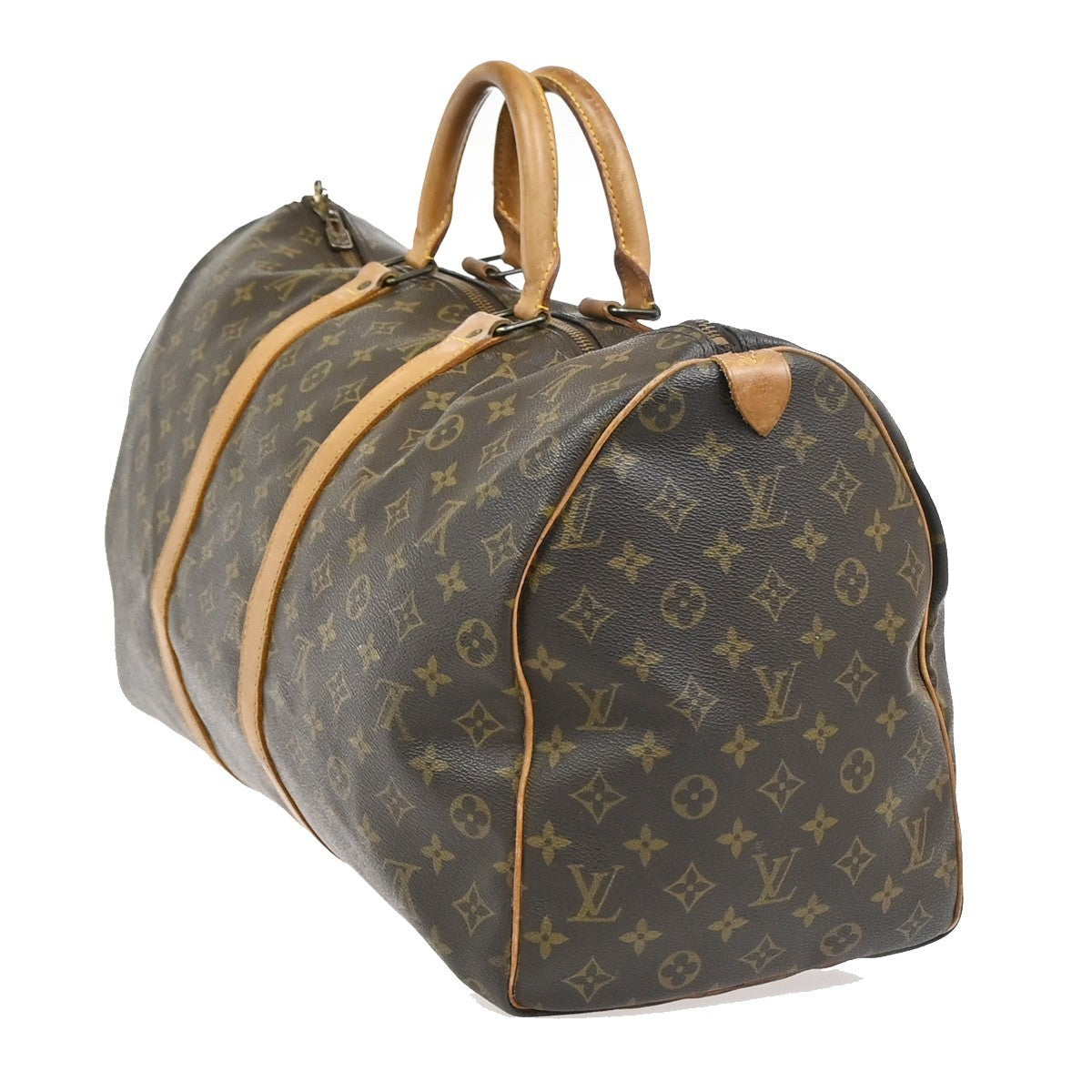 LOUIS VUITTON Keepall 50 Travel Hand Bag Monogram Leather Brown M41426 65YJ082