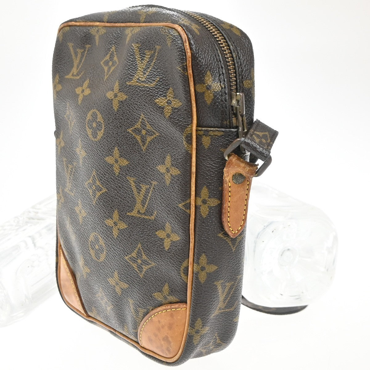 LOUIS VUITTON Danube Shoulder Bag Monogram Leather Brown France M45266 64MA169