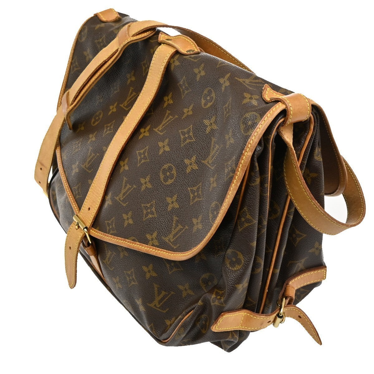 LOUIS VUITTON Saumur 35 Shoulder Bag Monogram Leather BN France M42254 16TA342