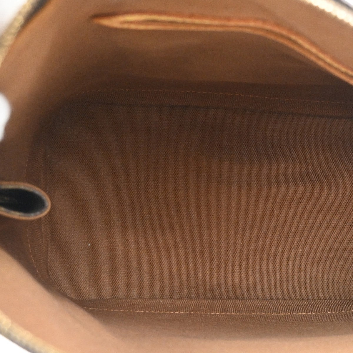 LOUIS VUITTON LV Logo Alma Hand Bag Monogram Leather Brown France M51130 82CA688