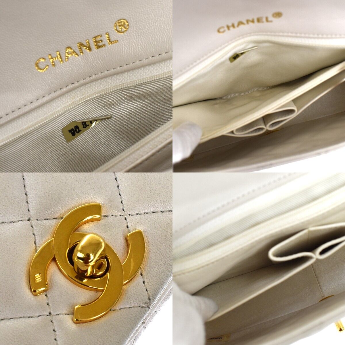 CHANEL CC Full Flap Matelasse 23 Chain Shoulder Bag Leather WE Vintage 373LB987