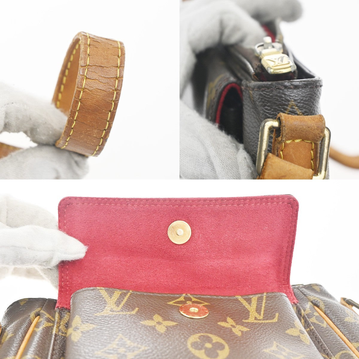 LOUIS VUITTON Viva Cite PM Shoulder Bag Monogram Leather Brown M51165 72MA425