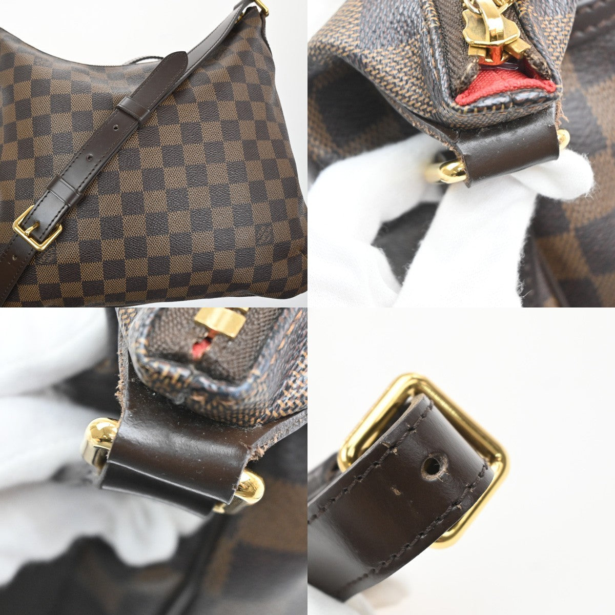 LOUIS VUITTON Bloomsbury PM Shoulder Bag Damier Leather Brown N42251 12CA977