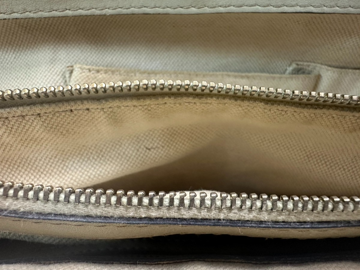 GUCCI GG Guccissima Mayfair Bow Shoulder Hand Bag Leather Italy White 62CA786