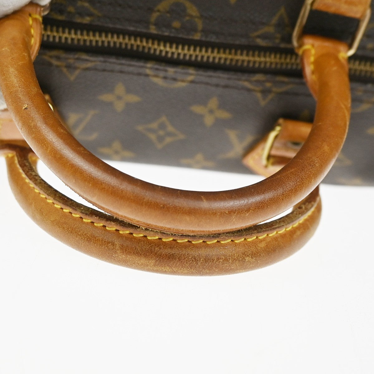 LOUIS VUITTON Speedy 35 Travel Hand Bag Monogram Leather Brown M41524 33YH966
