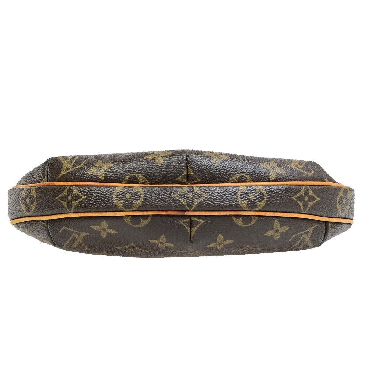 LOUIS VUITTON Pochette Croissant Hand Bag Monogram Leather Brown M51510 29EE048