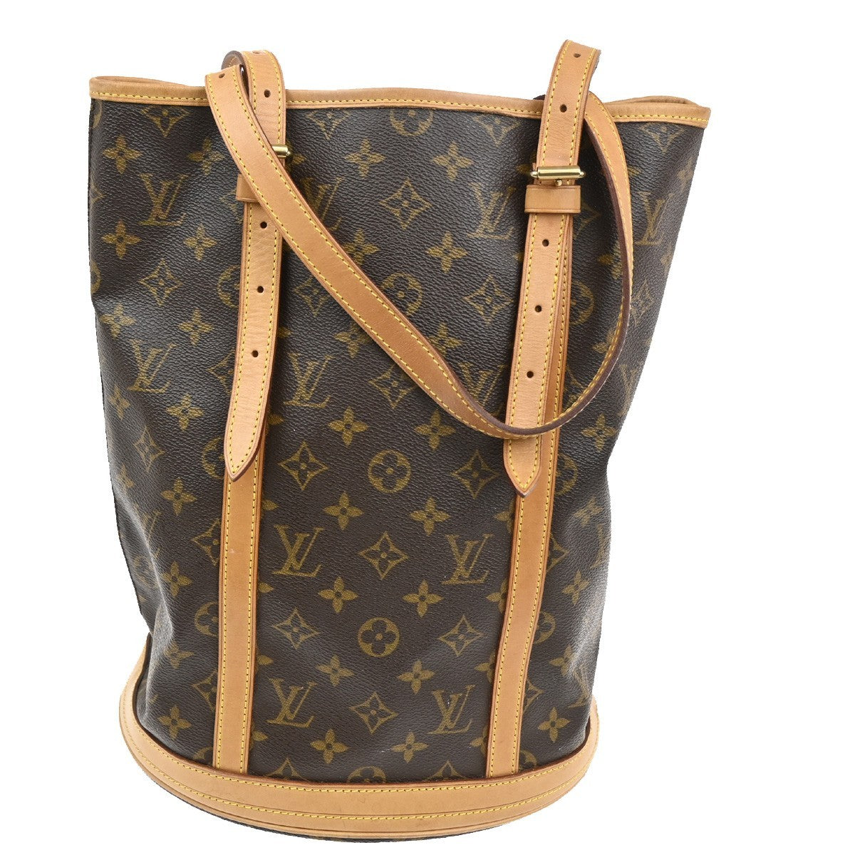 LOUIS VUITTON BUCKET GM Shoulder Tote Bag Monogram Leather Brown M42236 36TA304