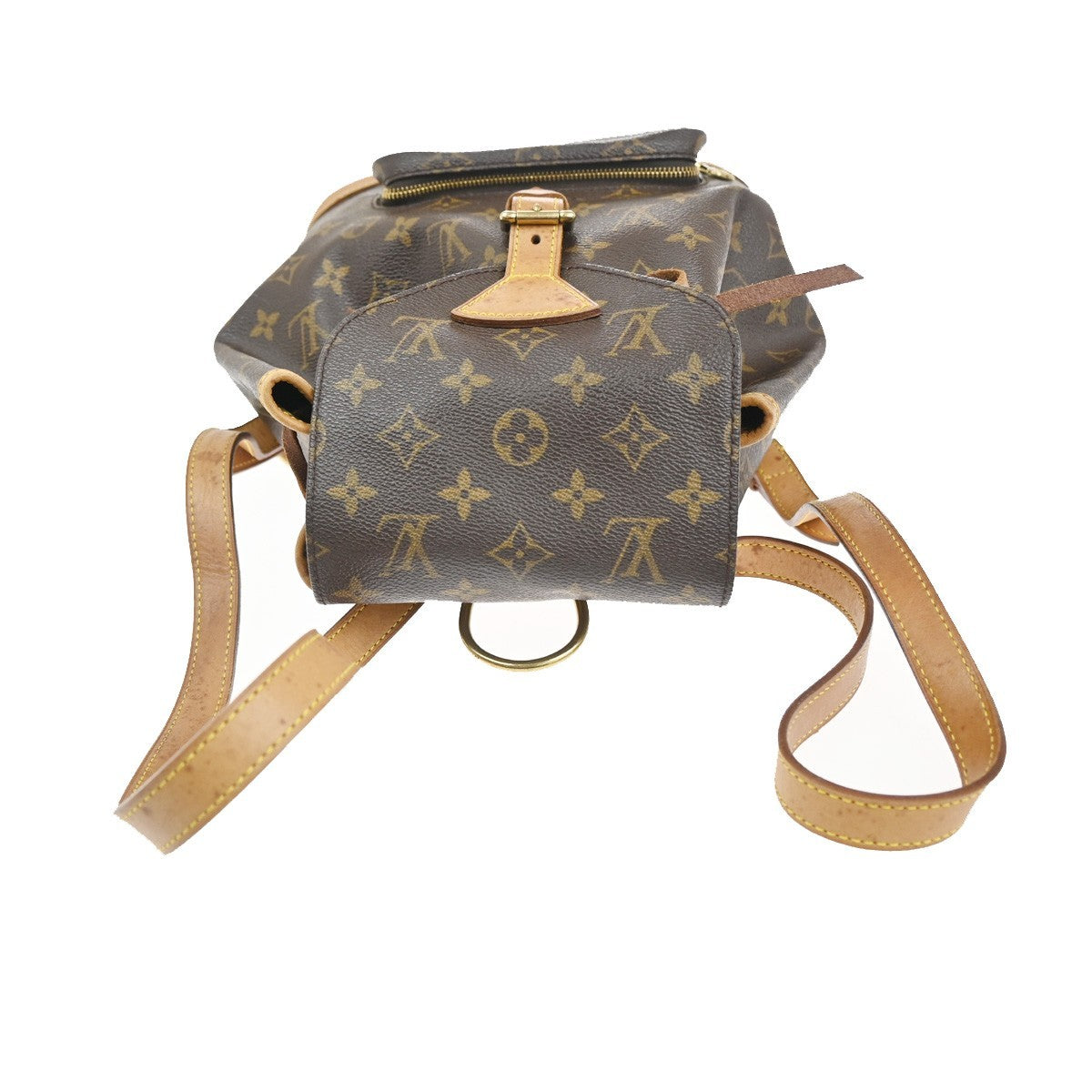LOUIS VUITTON Montsouris MM Backpack Bag Monogram Leather Brown M51136 15CA596