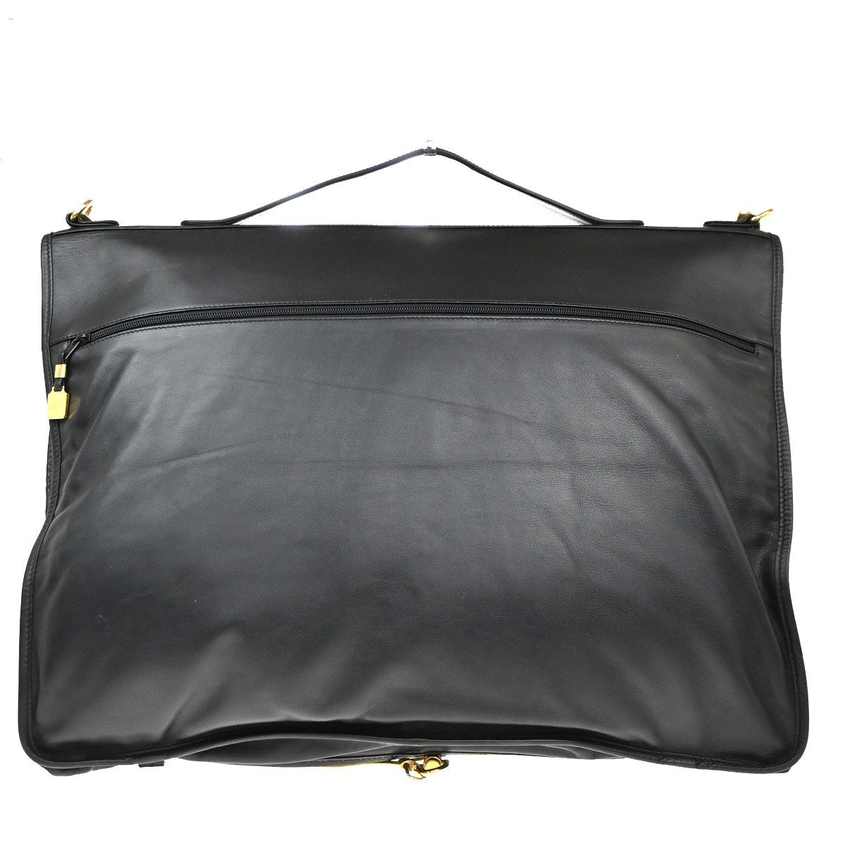 LOEWE Logo Anagram 2way Garment Shoulder Hand Bag Leather BK GHW Spain 68MA416