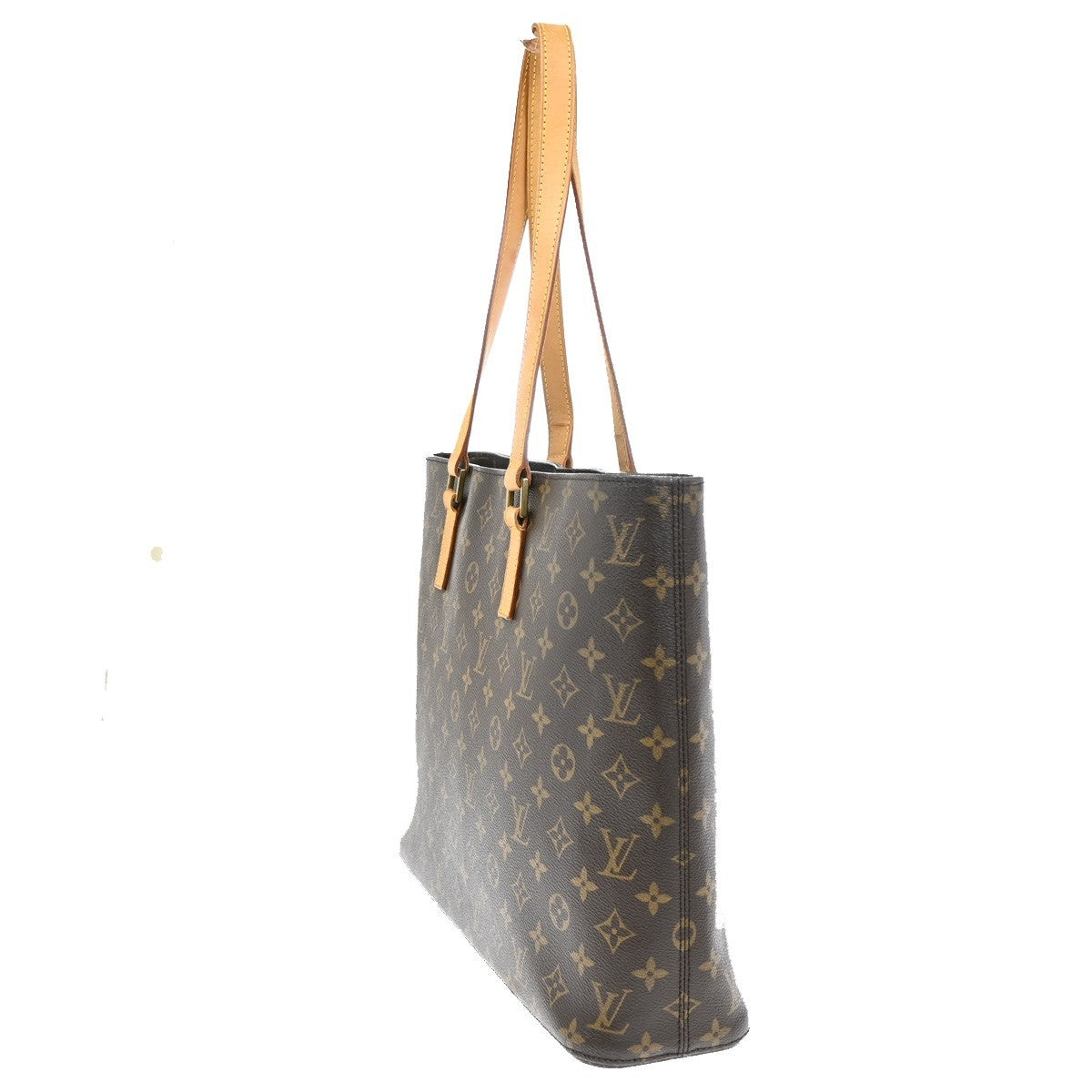 LOUIS VUITTON Logo Luco Shoulder Tote Bag Monogram Leather Brown M51155 73TA050