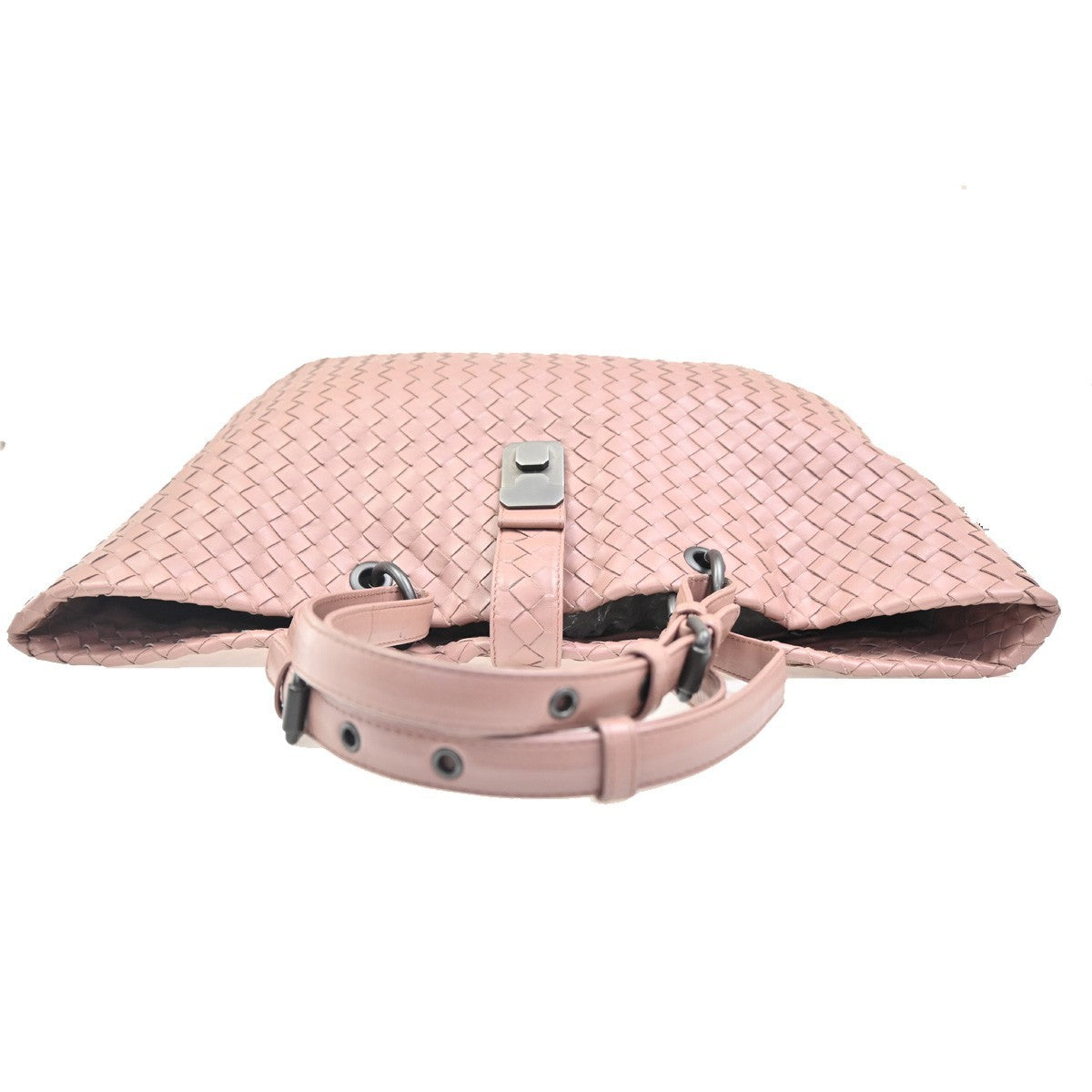 BOTTEGA VENETA Logo Intrecciato Shoulder Hand Bag Leather Pink Italy 25RL757