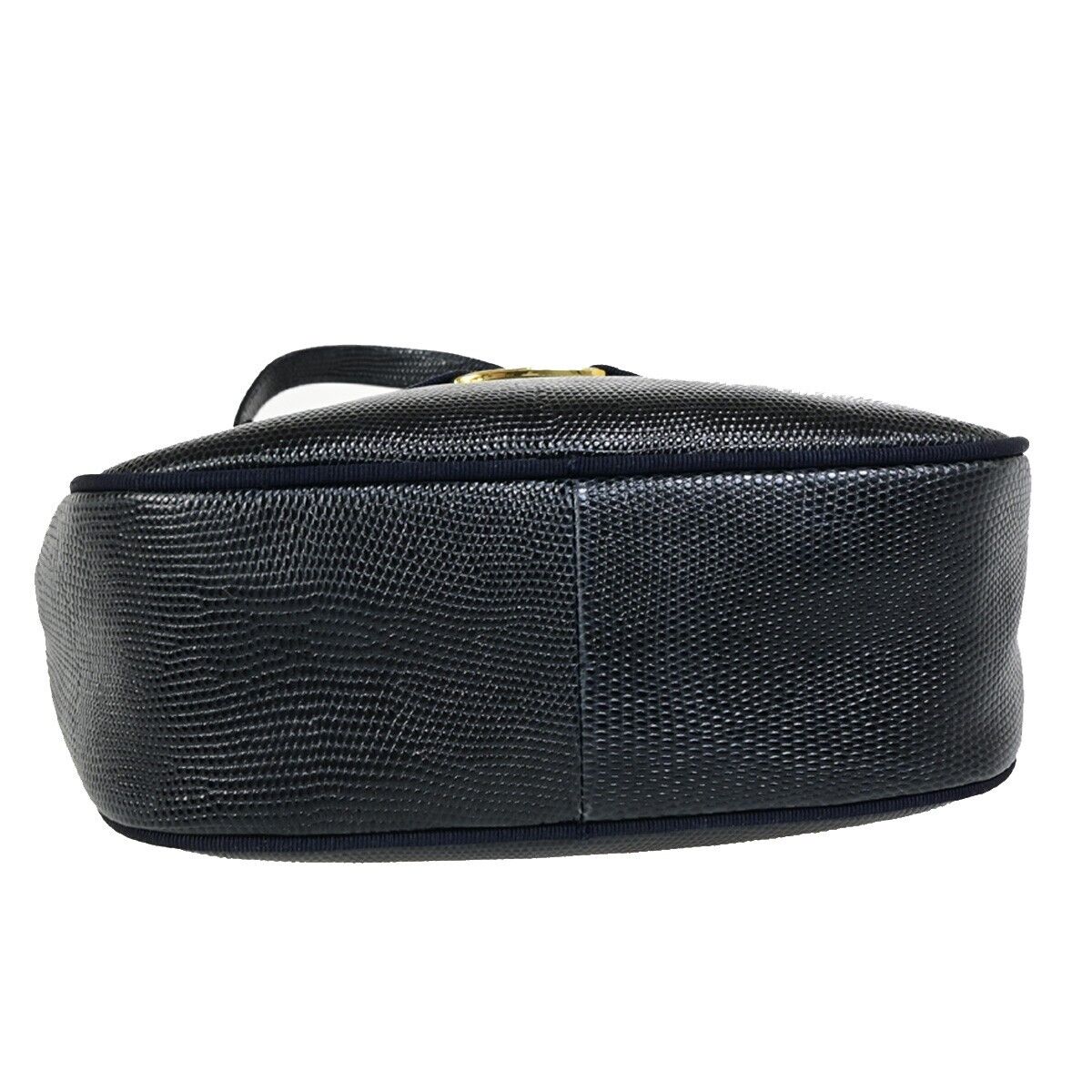 SALVATORE FERRAGAMO Vara Mini Shoulder Bag Embossing Leather Blue 69FB072