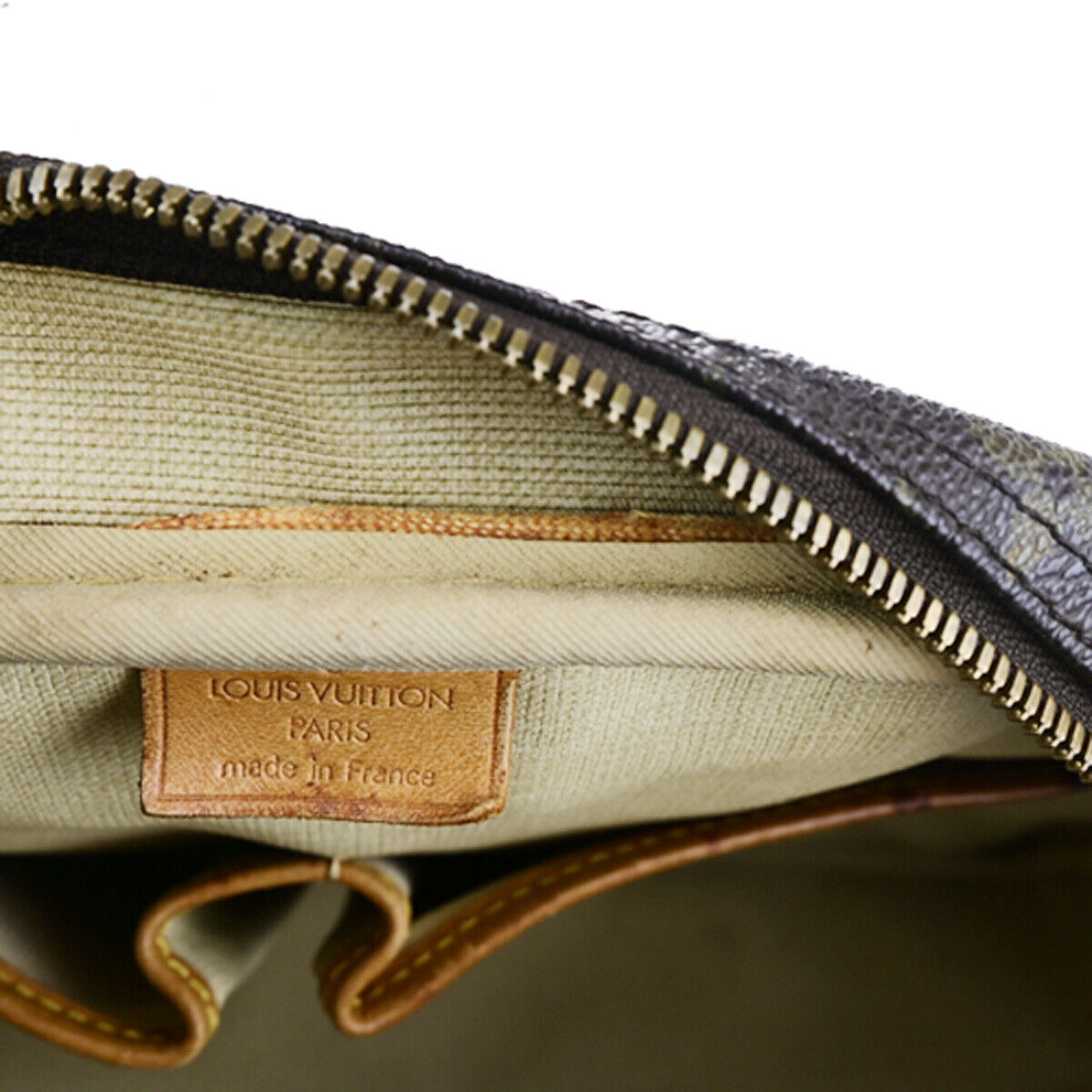 LOUIS VUITTON LV Logo Deauville Hand Bag Monogram Leather Brown M47270 64YG526